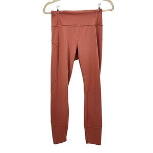 Lululemon Athletica Peach Cropped Mid Rise Leggings Womens 6